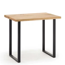 Wohnen 120x80 cm Bar Tisch aus Wildeiche & Stahl - Karmini