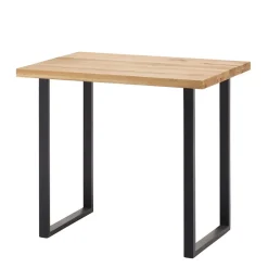 Wohnen 120x80 cm Bar Tisch aus Wildeiche & Stahl - Karmini