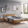 Sale Wohnen 140x200 cm Bettgestell aus Massivholz Wildeiche - Carismata
