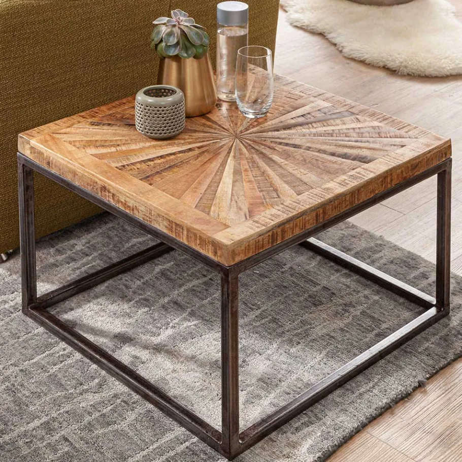 Clearance Wohnen 55x55 cm Design Couchtisch handgearbeitet - Nabrosia