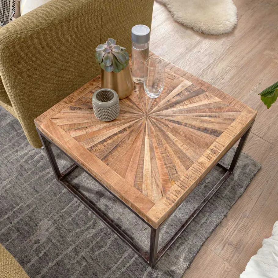 Clearance Wohnen 55x55 cm Design Couchtisch handgearbeitet - Nabrosia