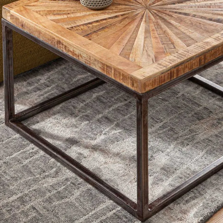 Clearance Wohnen 55x55 cm Design Couchtisch handgearbeitet - Nabrosia