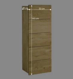 New Wohnen 53x143 cm Eiche Kommode geölt - Avidora