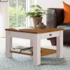 Sale Wohnen 60x60 cm Landhaus Couchtisch mit Schublade - Auslava