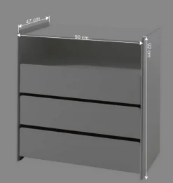 Sale Wohnen 90x92 cm Schubladen-Kommode in Weiß - Mauricia