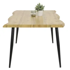 Clearance Wohnen 180x100 cm Tisch in Wildeiche mit Baumkante NB - Tracy