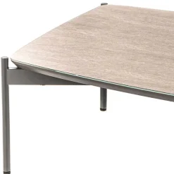 Discount Wohnen 85x50 Couchtisch mit Glas Beschichtung Taupe - Basel