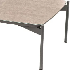 Discount Wohnen 85x50 Couchtisch mit Glas Beschichtung Taupe - Basel