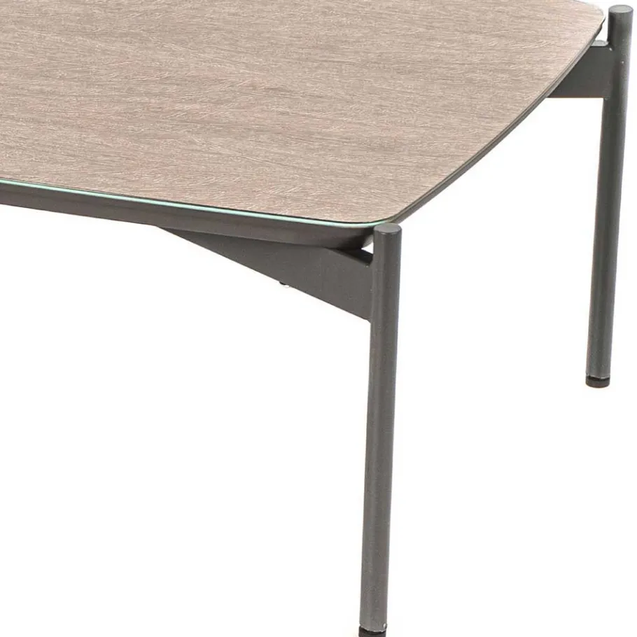 Discount Wohnen 85x50 Couchtisch mit Glas Beschichtung Taupe - Basel