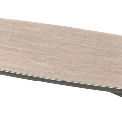 Discount Wohnen 85x50 Couchtisch mit Glas Beschichtung Taupe - Basel