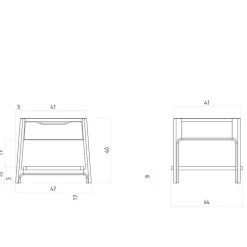New Wohnen 140x200 Designbett aus Wildeiche - Puwa