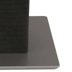 Hot Wohnen 80x80 Designer Couchtisch mit Glasplatte & Säulengestell - Katralan