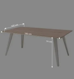 Sale Wohnen 180x100 Esstisch in Eiche Nachbildung - Jastrid