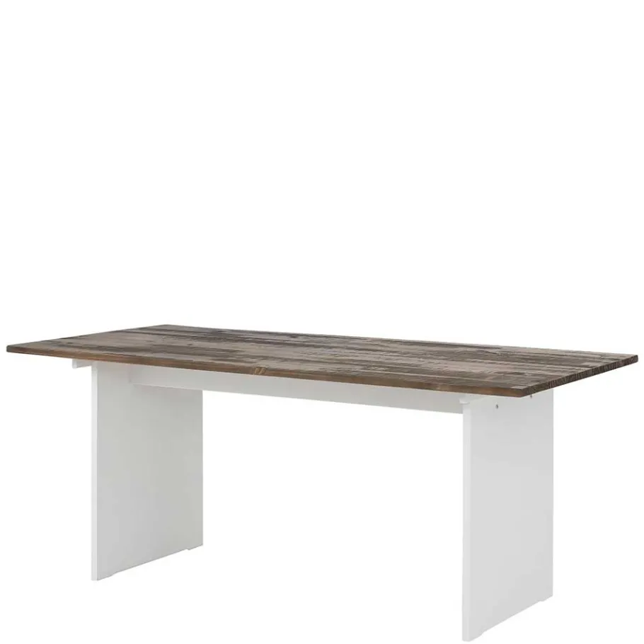 Wohnen 180x90 Esstisch mit Wangengestell zweifarbig - Chihu
