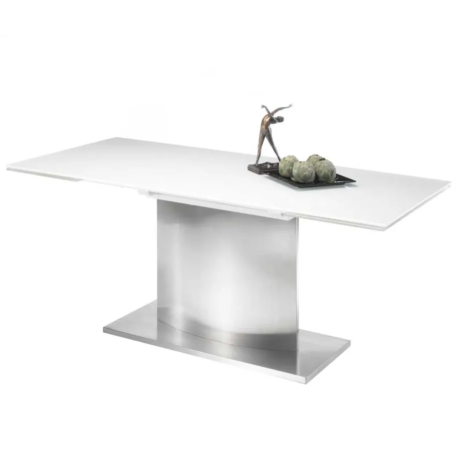 Clearance Wohnen 260x90 Esszimmer Glastisch mit Säulengestell - Anin
