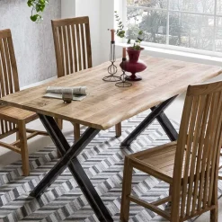 Online Wohnen 160x85 Esszimmertisch aus Mangoholz - Bastiono