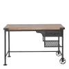 Outlet Wohnen 122x63 Factory Schreibtisch aus Metall - Nenvia