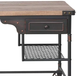 Outlet Wohnen 122x63 Factory Schreibtisch aus Metall - Nenvia