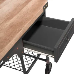 Outlet Wohnen 122x63 Factory Schreibtisch aus Metall - Nenvia
