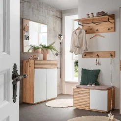 Best Wohnen 80x80 Garderobenspiegel mit Holzrahmen - Zonga