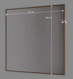 Best Wohnen 80x80 Garderobenspiegel mit Holzrahmen - Zonga