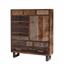 New Wohnen 90x120 Highboard mit 11 Schubladen - Bahiro