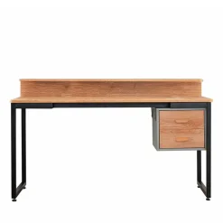 Online Wohnen 140x60 Industrial Schreibtisch mit Aufsatz - Pluta