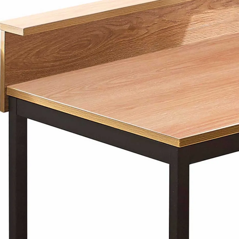Online Wohnen 140x60 Industrial Schreibtisch mit Aufsatz - Pluta