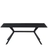 Outlet Wohnen 180x90 Industry Tisch in Anthrazit & Schwarz - Gerolamo