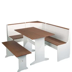 Outlet Wohnen 110x70 Küchentisch in Braun Kiefer & Weiß - Vatina