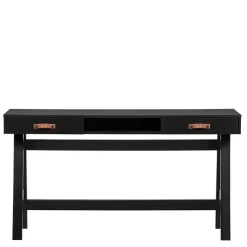 Online Wohnen 140x62 Kiefernholz Schreibtisch in Schwarz - Ilvessino
