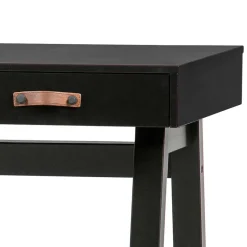 Online Wohnen 140x62 Kiefernholz Schreibtisch in Schwarz - Ilvessino