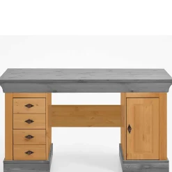 Best Wohnen 144x66 Landhaus Holz-Schreibtisch zweifarbig - Eshelas