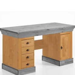 Best Wohnen 144x66 Landhaus Holz-Schreibtisch zweifarbig - Eshelas