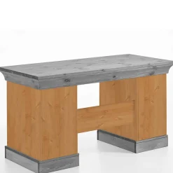 Best Wohnen 144x66 Landhaus Holz-Schreibtisch zweifarbig - Eshelas