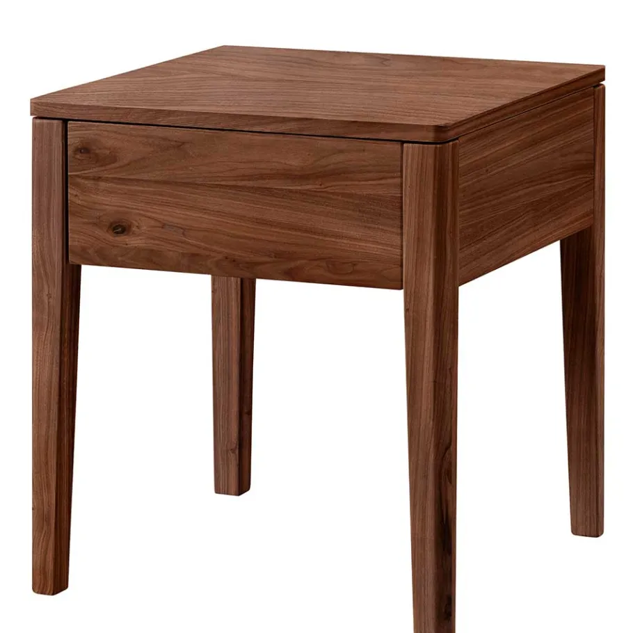 Online Wohnen 140x200 Nussbaum Bett modern - Dattilo
