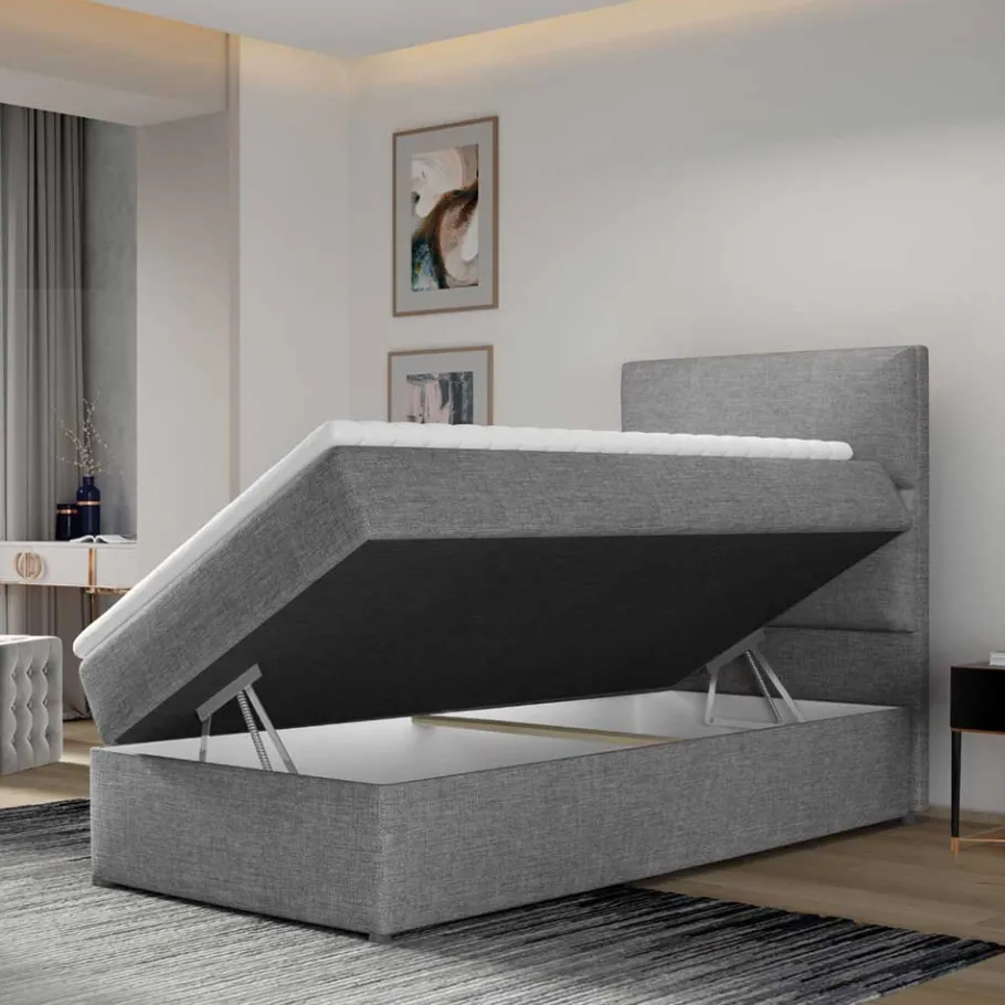 Clearance Wohnen 90x200 Polsterbett in Grau - Pandaua