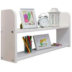 Hot Wohnen 90x200 Prinzessinnen Etagenbett in Weiß mit Stoff Set - Laxela