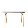 New Wohnen 120x60 Schreibtisch in Weiß & Natur - Cora