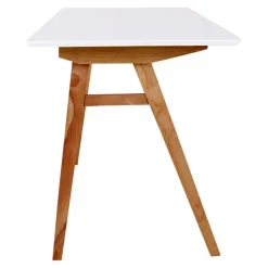 New Wohnen 120x60 Schreibtisch in Weiß & Natur - Cora