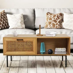 Sale Wohnen 110x59 Skandi Couchtisch mit Wiener Geflecht - Esholda