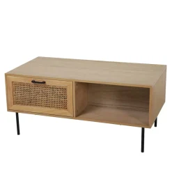 Sale Wohnen 110x59 Skandi Couchtisch mit Wiener Geflecht - Esholda