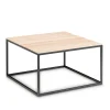 Online Wohnen 70x70 Sofa Wohnzimmertisch in Eiche Hell - Levirenas