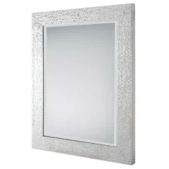 Discount Wohnen 55x70 Spiegel mit breitem Rahmen in Silber - Tunapuna