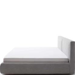 Wohnen 180x200 Stauraum Polsterbett in hellem Grau - Vilantinos