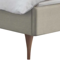 Best Wohnen 140x200 Stoffbett in Beige und Kernbuche - Dymcu