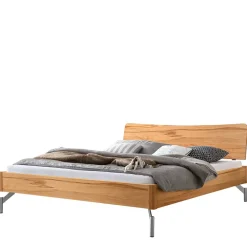 Online Wohnen 140x200 Wildbuche Bett mit Metallfüßen - Ethina