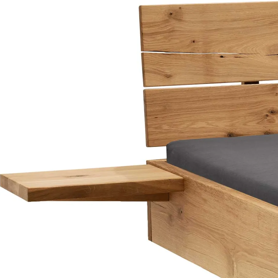 Best Wohnen 140x200 Wildeiche Bett in Schwebeoptik - Comrinaca (dreiteilig)