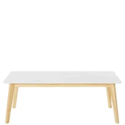 Outlet Wohnen 120x60 Wohnzimmer Tisch in Weiß & Kiefer - Tropezian