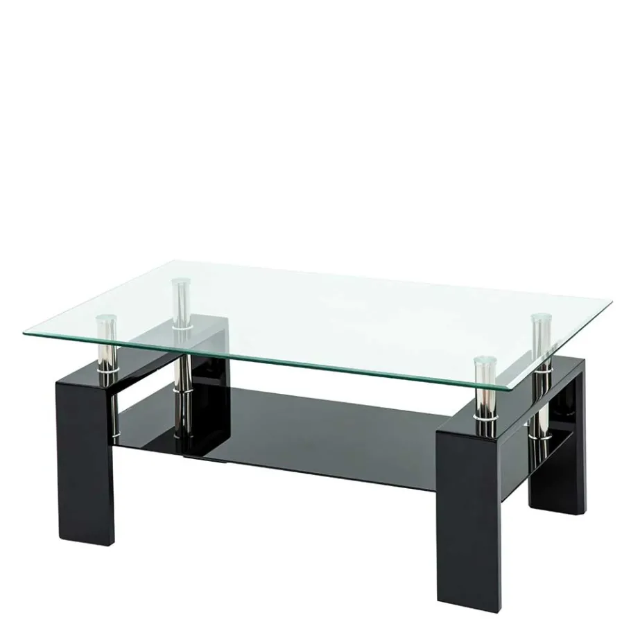 New Wohnen 100x60 Wohnzimmertisch aus Glas - Shian